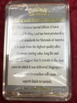 23K Gold Plated POLIWHIRL Trading Card 1999 Burger King Pokemon COA - Image 3