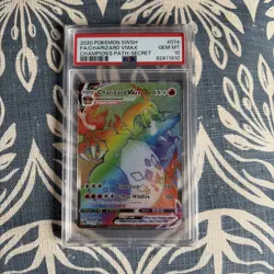 Pokemon TCG Charizard VMAX Champions Path Secret Rare Card 074/073 PSA 10 Gem - Image 1