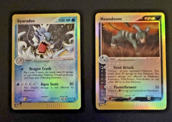 Pokemon Cards Lot of 2 Houndoom #34/97 reverse Holo Gyarados #32/97 reverse Holo - Image 1