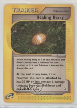 Healing Berry Pokemon e-Card Series Aquapolis #125 2003 - Image 1