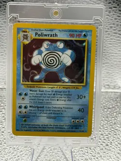 Pokemon TCG Poliwrath Base Set Holo Rare Card 13/102 90 HP Stage 2 Cost 3W3C - Image 1