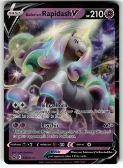 Galarian Rapidash V SWSH111 SWSH: Sword & Shield Promo Cards NM Pokemon Card - Image 1
