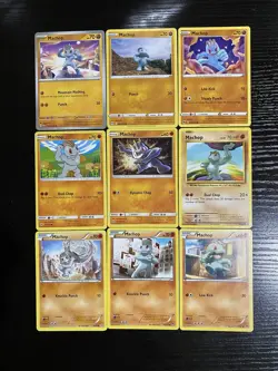 Pokemon TCG Machop Collection From 9 Different Set/Artwork English Cards NM - Image 1