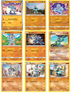 Pokemon TCG Machop Collection From 9 Different Set/Artwork English Cards NM - Image 3