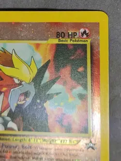 Reverse Holographic WOTC Black Star Promotional Pokemon Card: Entei #34 - Image 3