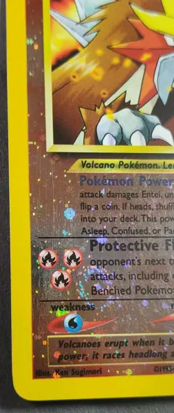 Reverse Holographic WOTC Black Star Promotional Pokemon Card: Entei #34 - Image 4