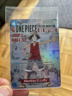 One Piece Monkey.D.Luffy College Basketball US Voyage Card - Image 1