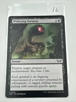 MTG Withering Torment DSK 0124 U LP Regular Uncommon - Image 2