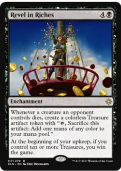 Revel in Riches Ixalan RARE Magic the Gathering MTG Card Black Enchantment - Image 1