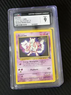 1999 POKEMON MEWTWO BLACK STAR PROMOS 3 MEWTWO STRIKES BACK CGC 9 MINT - Image 1