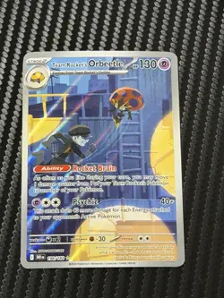 Pokemon TCG Team Rocket’s Orbeetle 198/182 Destined Rivals Illustration Rare NM - Image 1