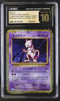 CGC 10 Pristine Mewtwo 014/032 CLK Classic Collection Japanese Pokemon - Image 1