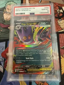 2025 Pokemon Phantasmal Flames Mega Gengar ex Double Rare #056/094 PSA 10 - Image 1