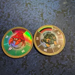 Parasect & Golem - Hasbro Pokemon Battle Coin Game 1999 - Lot of 2 Coins - Image 1