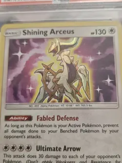 2017 POKEMON SUN & MOON SHINING LEGENDS #57 SHINING ARCEUS-HOLO PSA 10 - Image 2