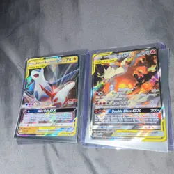 Pokemon Latias & Latios GX 113 Team Up, Reshiram & Charizard GX SM201 Promo Holo - Image 1