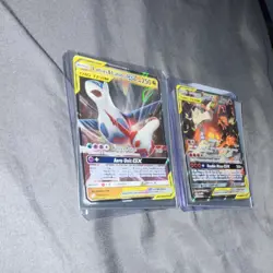 Pokemon Latias & Latios GX 113 Team Up, Reshiram & Charizard GX SM201 Promo Holo - Image 2