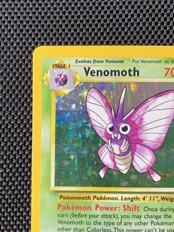 Holo Venomoth Jungle 13/64 WotC 1999 Pokemon Vintage - Image 2