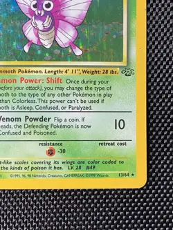 Holo Venomoth Jungle 13/64 WotC 1999 Pokemon Vintage - Image 4