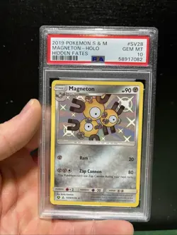 2019 Pokemon Sun & Moon Hidden Fates Magneton Shiny Vault Holo SV28/SV94 PSA 10 - Image 1
