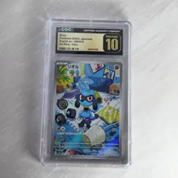 2023 POKEMON JPN SV1S-SCARLET EX ART RARE #086 RIOLU CGC PRISTINE 10 - Image 1