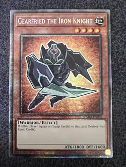 Yugioh Gearfried the Iron Knight BLMM-EN004 Starlight Rare 1st Edition NM - Image 1