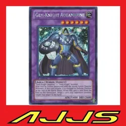 YuGiOh GEM-KNIGHT AQUAMARINE HA05-EN020 1st Edition Secret Rare NM/M - Image 1