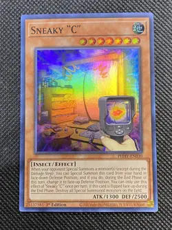 YuGiOh - Sneaky "C" PHHY-EN030 Super Rare 1st Edition Near Mint Photon Hypernova - Image 1