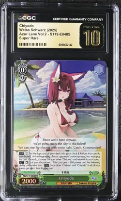 Weiss Schwarz GRADED 2025 Chiyoda S119-E048S Azur Lane 2 SR PRISTINE 10 ENG - Image 1