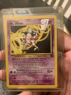 HOLO Mr Mime 6/64 - LP- RARE Jungle Pokemon Card - Image 1