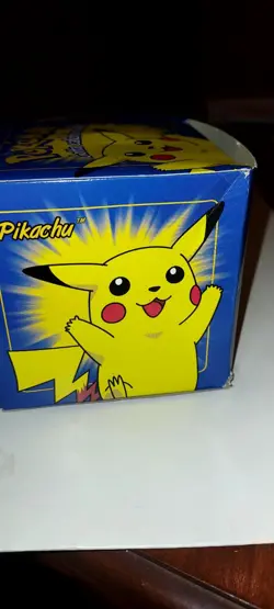 1999 Pokemon Pikachu 23k Gold Plated Trading Card Burger King Blue Box SEALED - Image 2