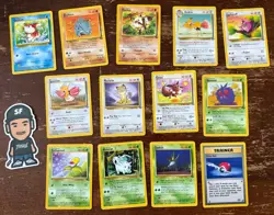 VTG LOT (13) POKEMON JUNGLE SET CARDS COLLECTION NO HOLOS WOTC TCG BASE FOSSIL - Image 1