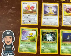 VTG LOT (13) POKEMON JUNGLE SET CARDS COLLECTION NO HOLOS WOTC TCG BASE FOSSIL - Image 5