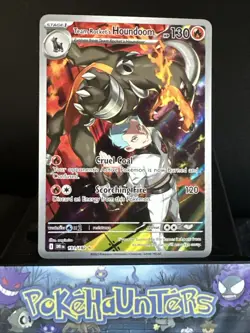 Pokemon Card Team Rocket’s Houndoom 191/182 Illustration Rare Destined Rivals NM - Image 1