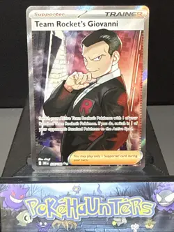 Pokemon Card Team Rocket's Giovanni 225/182 Destined Rivals Ultra Rare NM - Image 1