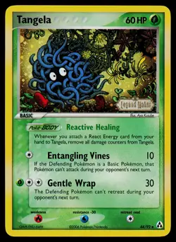Pokemon Card Legend Maker 44/92 Tangela Reverse Holo Stamped - Image 1