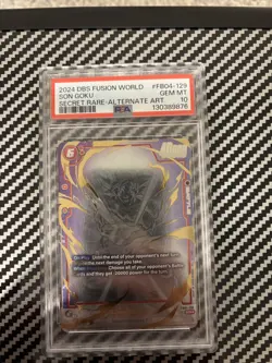 DBS Card Game Fusion World FB04-129 SON GOKU SECRET RARE-ALTERNATE ART - PSA 10 - Image 2