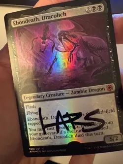 PD 547 MTG Ebondeath, Dracolich AFR Ampersand Promo Artist Proof Magic - Image 3