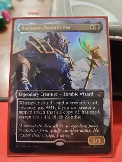 Hashaton, Scarab's Fist (Borderless) Commander: Aetherdrift Foil - Image 1