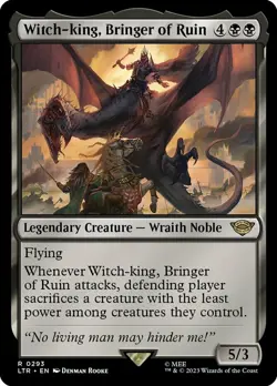 [1x] Witch-king, Bringer of Ruin Near Mint, English Lord of the Rings MTG Magic - Image 1