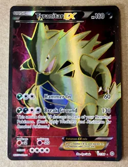 Pokemon TCG Tyranitar-EX Holo Full Art Ultra Rare Card Ancient Origins 91/98 - Image 1