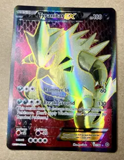 Pokemon TCG Tyranitar-EX Holo Full Art Ultra Rare Card Ancient Origins 91/98 - Image 2