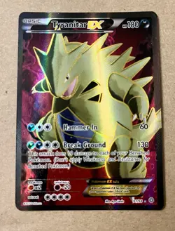 Pokemon TCG Tyranitar-EX Holo Full Art Ultra Rare Card Ancient Origins 91/98 - Image 5