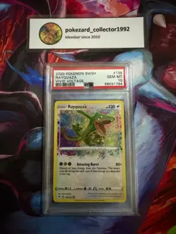 2020 Pokemon Vivid Voltage RAYQUAZA Amazing Rare 138/185 PSA 10 GEM MINT - Image 1