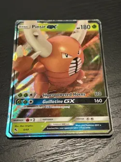 Pokemon Pinsir GX 6/68 Hidden Fates Ultra Rare Holo - MP - Image 1