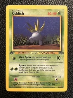 Pokemon 1st Edition Jungle Oddish 58/64 - Image 1
