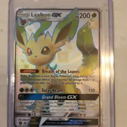 Pokemon TCG Leafeon GX SV46/SV94 Hidden Fates Shiny Vault Full Art Holo Rare - Image 1