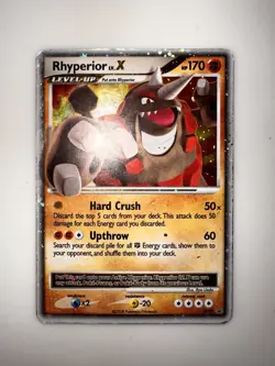 Pokemon Rhyperior LV.X TCG DP29 Diamond & Pearl Black Star Promo MP/LP - Image 1
