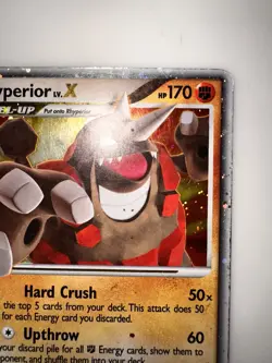 Pokemon Rhyperior LV.X TCG DP29 Diamond & Pearl Black Star Promo MP/LP - Image 3