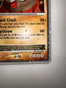 Pokemon Rhyperior LV.X TCG DP29 Diamond & Pearl Black Star Promo MP/LP - Image 4